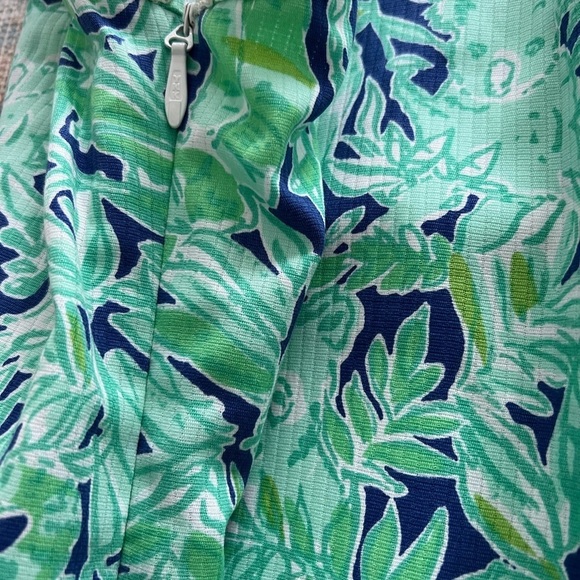 Lilly Pulitzer Blue & Green Bamboo Shift Dress. Size 10 - Picture 5 of 15